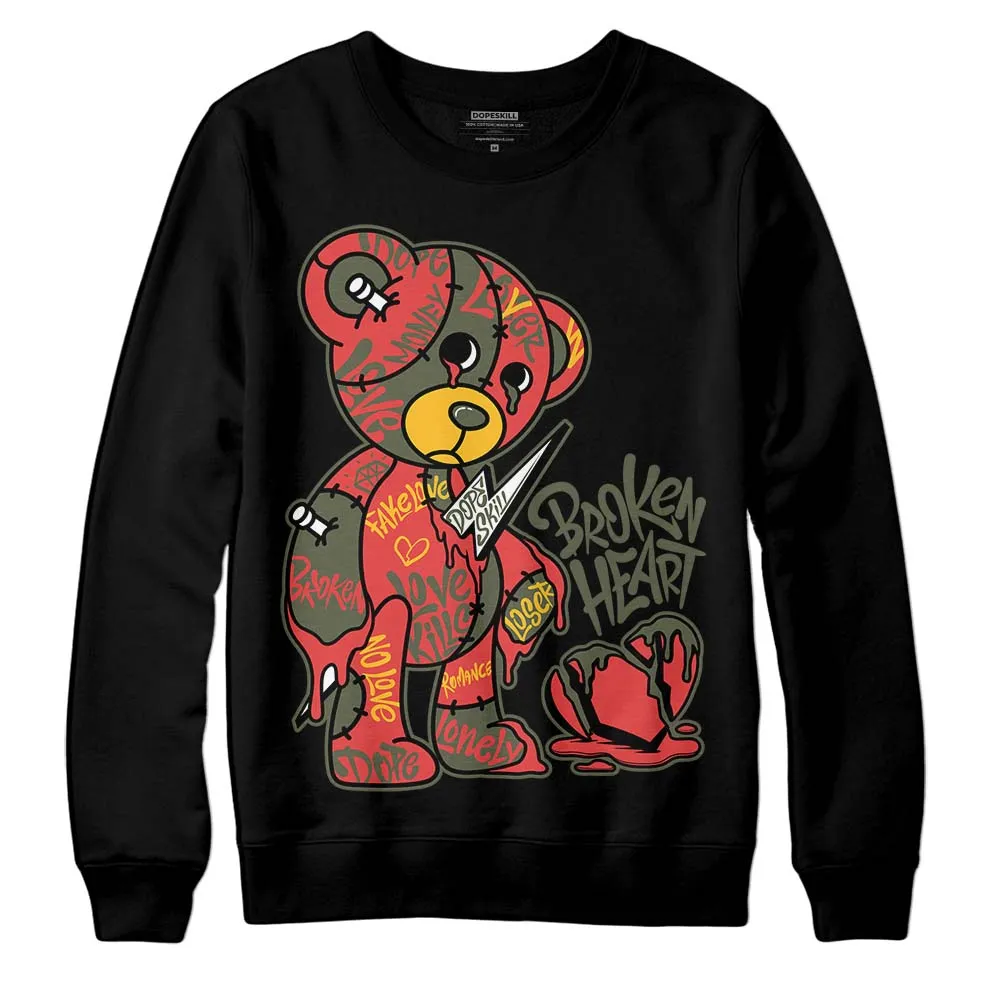 Dunk Mystic Red Cargo Khaki DopeSkill Sweatshirt Broken Heart Graphic sold by DopeSkill product image thumbnail 2