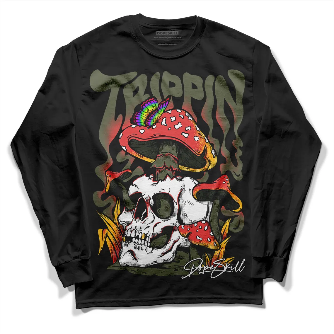 Dunk Mystic Red Cargo Khaki DopeSkill Long Sleeve T-Shirt Trippin Graphic sold by DopeSkill product image thumbnail 2