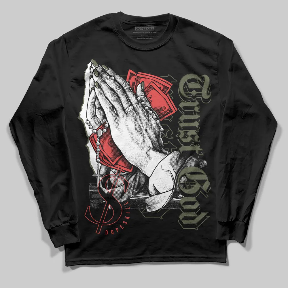 Dunk Mystic Red Cargo Khaki DopeSkill Long Sleeve T-Shirt Trust God Graphic sold by DopeSkill product image thumbnail 2