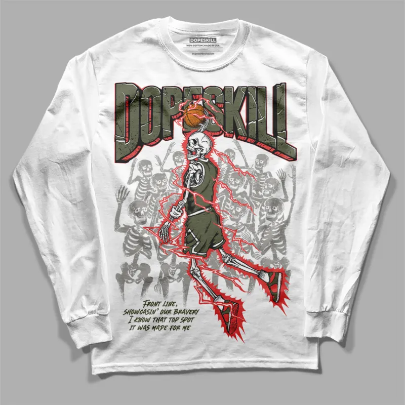 Dunk Mystic Red Cargo Khaki DopeSkill Long Sleeve T-Shirt Thunder Dunk Graphic sold by DopeSkill