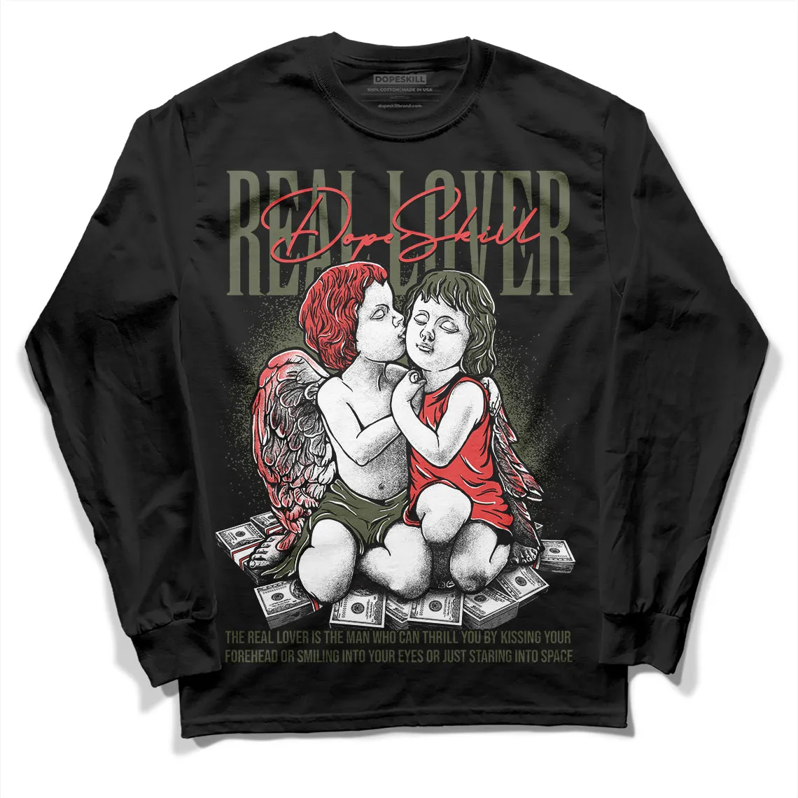 Dunk Mystic Red Cargo Khaki DopeSkill Long Sleeve T-Shirt Real Lover Graphic sold by DopeSkill product image thumbnail 2
