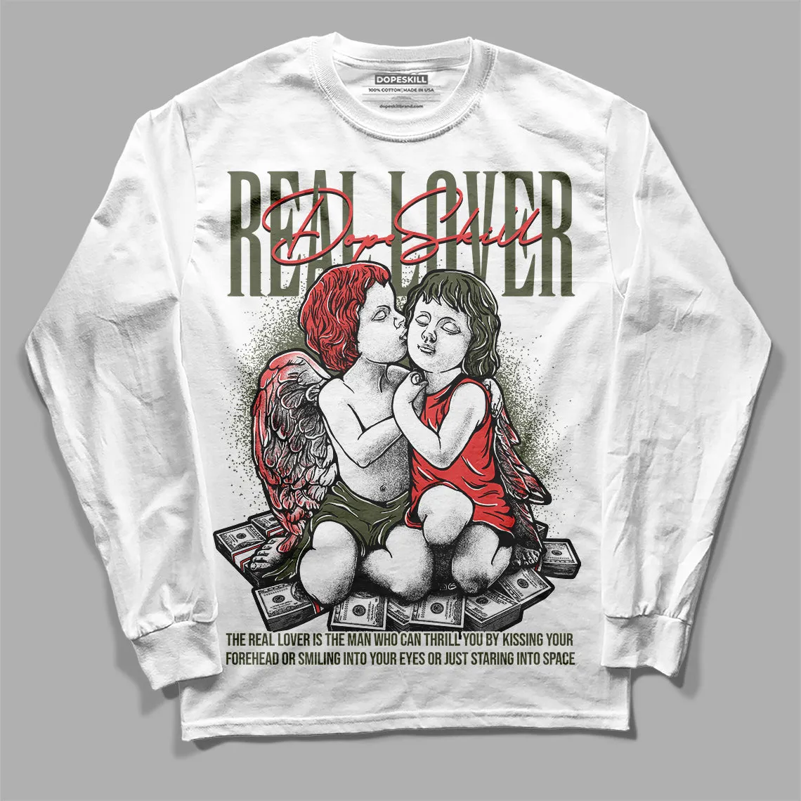 Dunk Mystic Red Cargo Khaki DopeSkill Long Sleeve T-Shirt Real Lover Graphic sold by DopeSkill