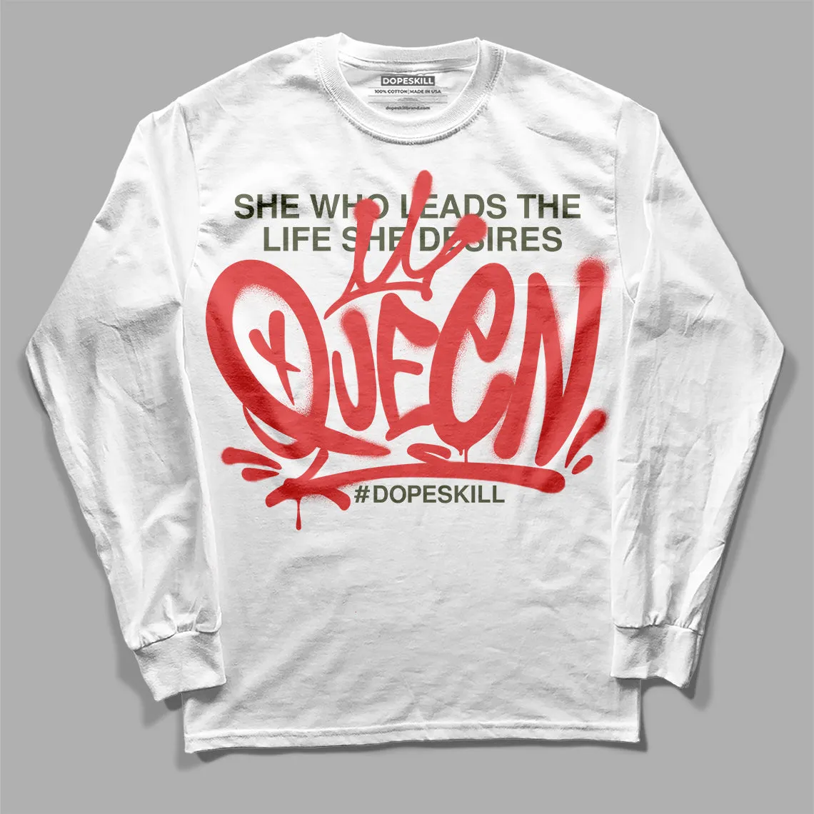 Dunk Mystic Red Cargo Khaki DopeSkill Long Sleeve T-Shirt Queen Graphic sold by DopeSkill