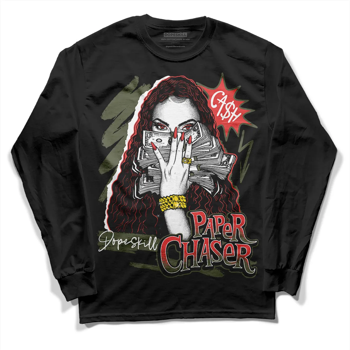 Dunk Mystic Red Cargo Khaki DopeSkill Long Sleeve T-Shirt NPC Graphic sold by DopeSkill product image thumbnail 2