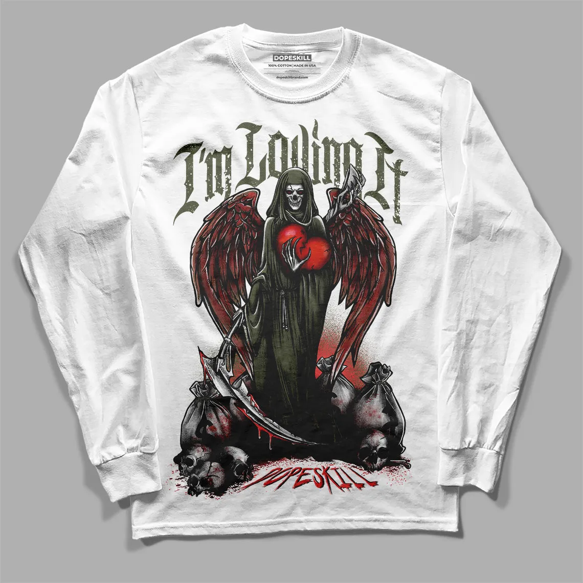 Dunk Mystic Red Cargo Khaki DopeSkill Long Sleeve T-Shirt New I'm Loving It Graphic sold by DopeSkill