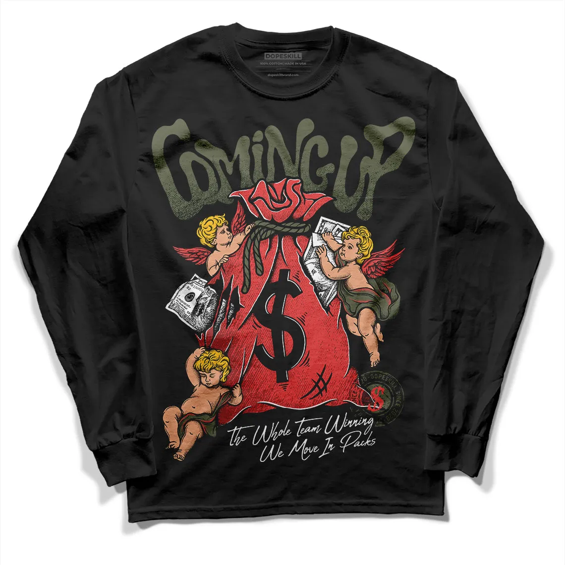 Dunk Mystic Red Cargo Khaki DopeSkill Long Sleeve T-Shirt Money Bag Coming Up Graphic sold by DopeSkill product image thumbnail 2