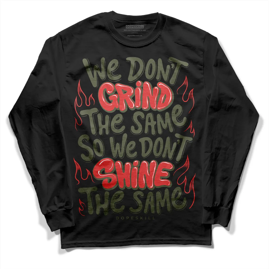 Dunk Mystic Red Cargo Khaki DopeSkill Long Sleeve T-Shirt Grind Shine Graphic sold by DopeSkill product image thumbnail 2