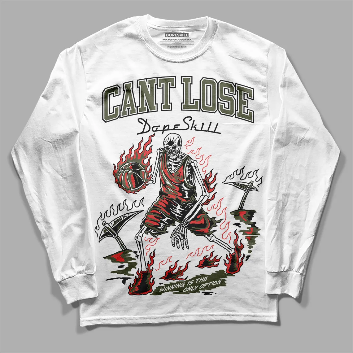 Dunk Mystic Red Cargo Khaki DopeSkill Long Sleeve T-Shirt Cant Lose Graphic sold by DopeSkill