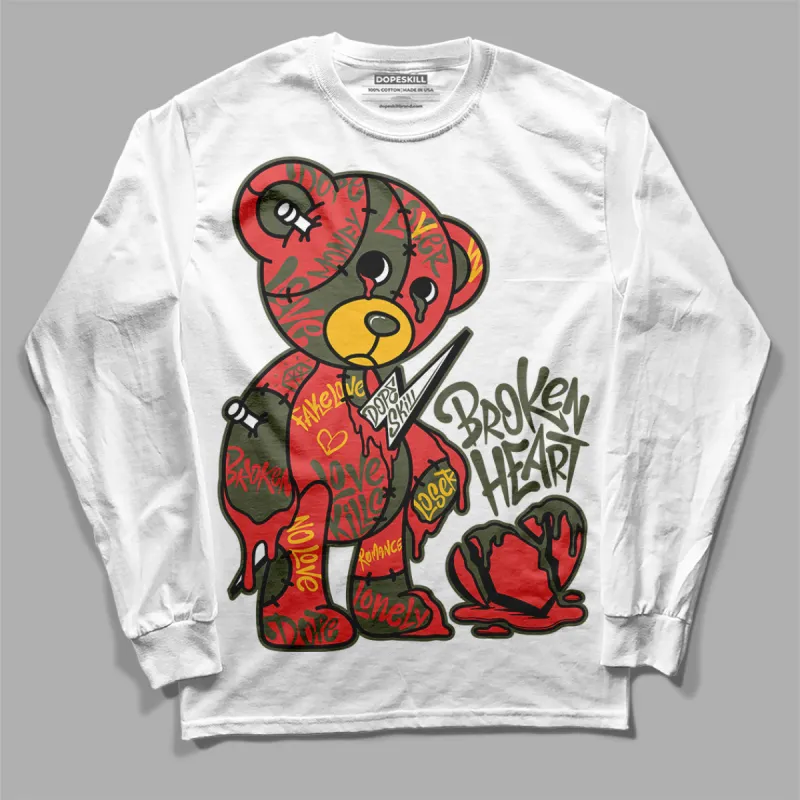 Dunk Mystic Red Cargo Khaki DopeSkill Long Sleeve T-Shirt Broken Heart Graphic sold by DopeSkill