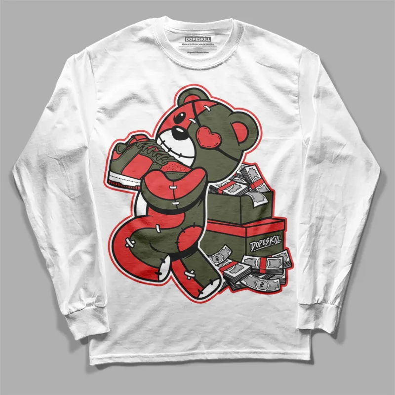 Dunk Mystic Red Cargo Khaki DopeSkill Long Sleeve T-Shirt Bear Steals Sneaker Graphic sold by DopeSkill
