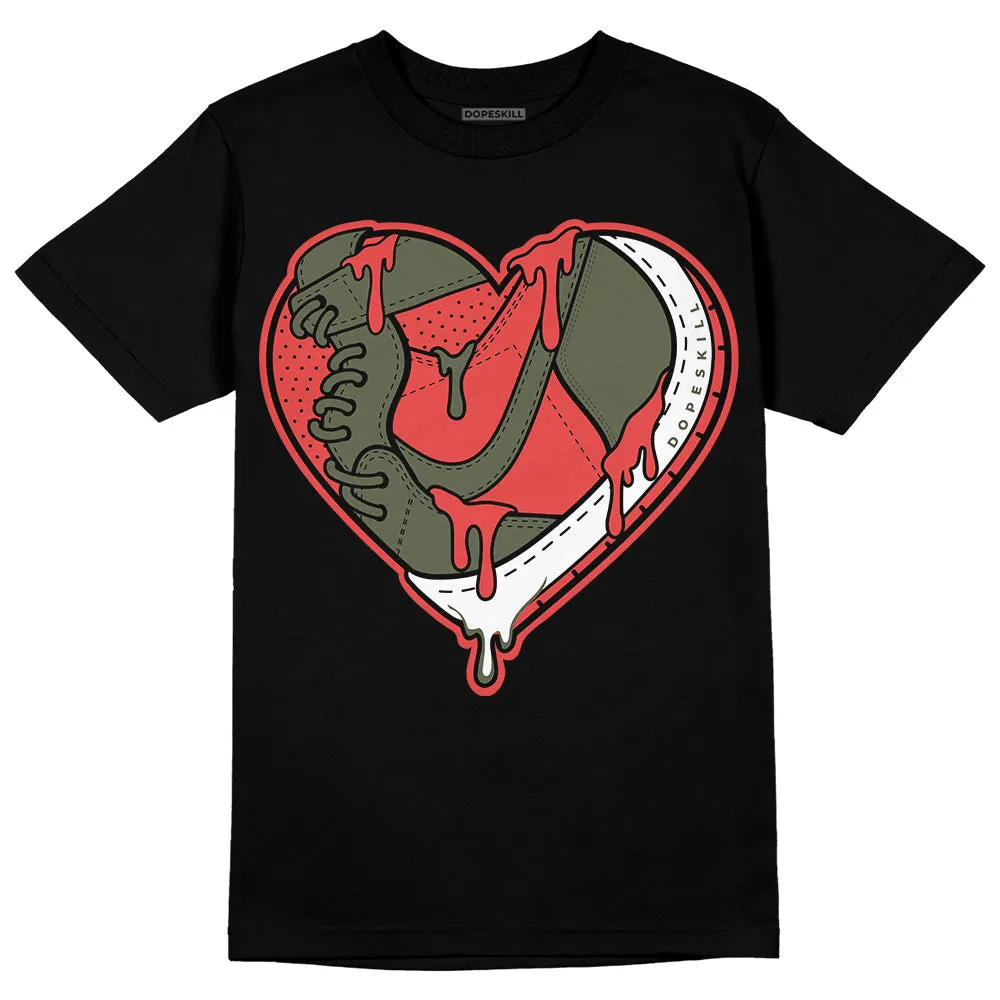Dunk Mystic Red Cargo Khaki DopeSkill T-Shirt Heart Jordan 1 Graphic sold by DopeSkill product image thumbnail 2