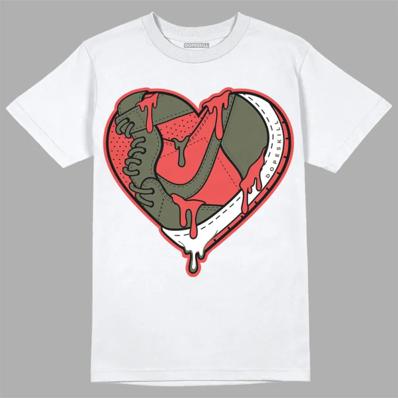 Dunk Mystic Red Cargo Khaki DopeSkill T-Shirt Heart Jordan 1 Graphic sold by DopeSkill