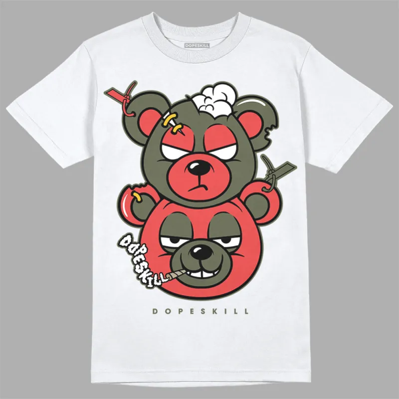 Dunk Mystic Red Cargo Khaki DopeSkill T-Shirt New Double Bear Graphic sold by DopeSkill