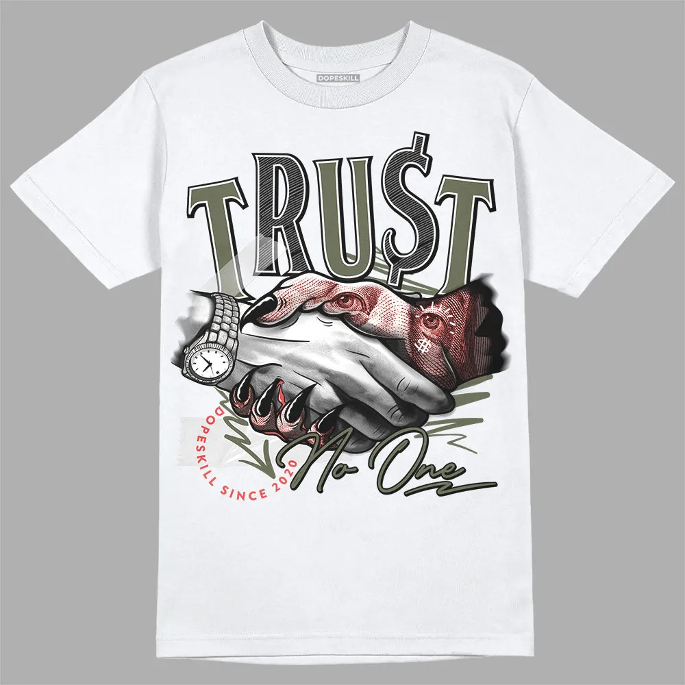 Dunk Mystic Red Cargo Khaki DopeSkill T-Shirt Trust No One Graphic sold by DopeSkill
