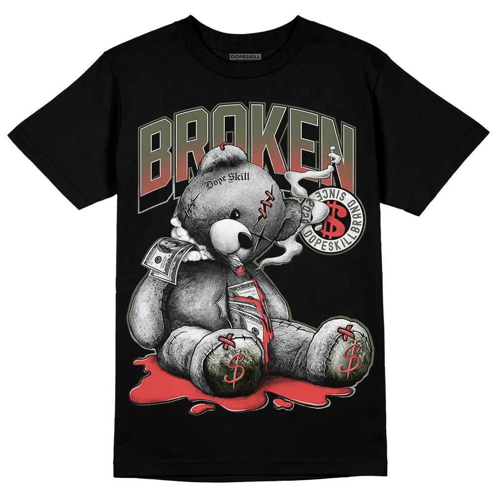 Dunk Mystic Red Cargo Khaki DopeSkill T-Shirt Sick Bear Graphic sold by DopeSkill product image thumbnail 2