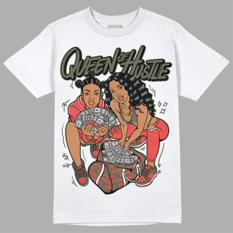 Dunk Mystic Red Cargo Khaki DopeSkill T-Shirt Queen Of Hustle Graphic sold by DopeSkill