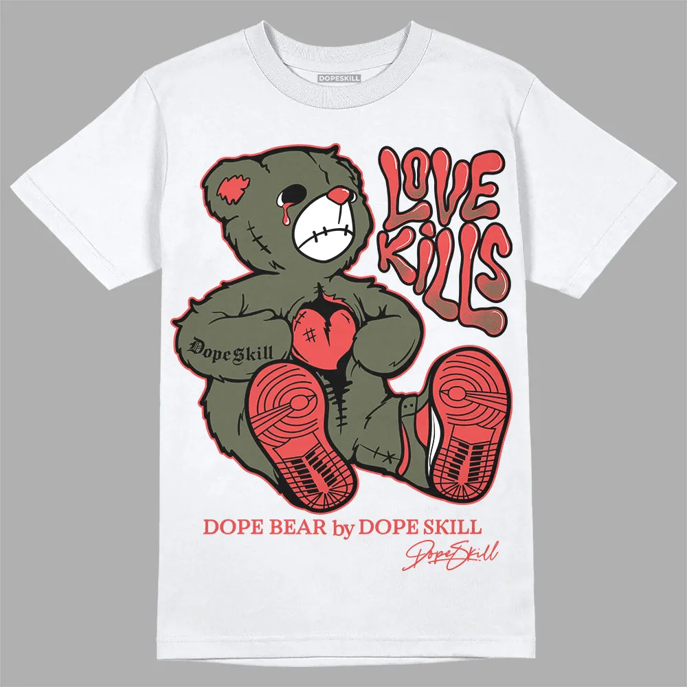 Dunk Mystic Red Cargo Khaki DopeSkill T-Shirt Love Kills Graphic sold by DopeSkill