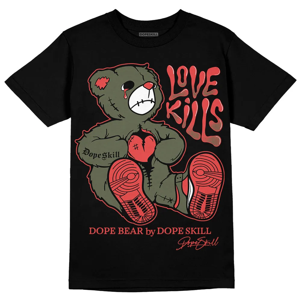 Dunk Mystic Red Cargo Khaki DopeSkill T-Shirt Love Kills Graphic sold by DopeSkill product image thumbnail 2