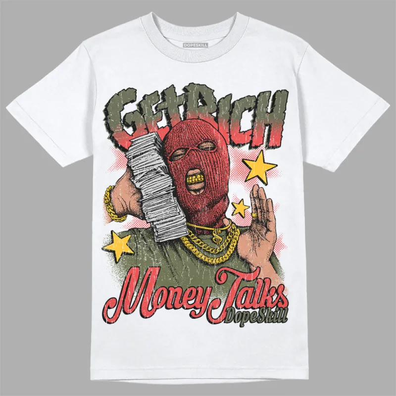 Dunk Mystic Red Cargo Khaki DopeSkill T-Shirt Get Rich Graphic sold by DopeSkill