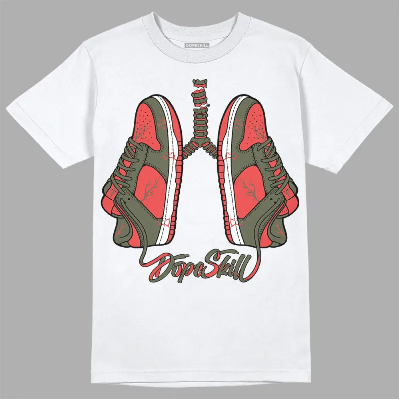 Dunk Mystic Red Cargo Khaki DopeSkill T-Shirt Breathe Graphic sold by DopeSkill