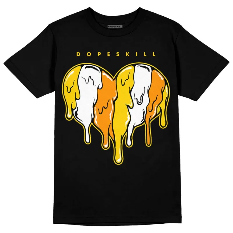 Yellow Ochre 6s DopeSkill T-Shirt Slime Drip Heart Graphic sold by DopeSkill