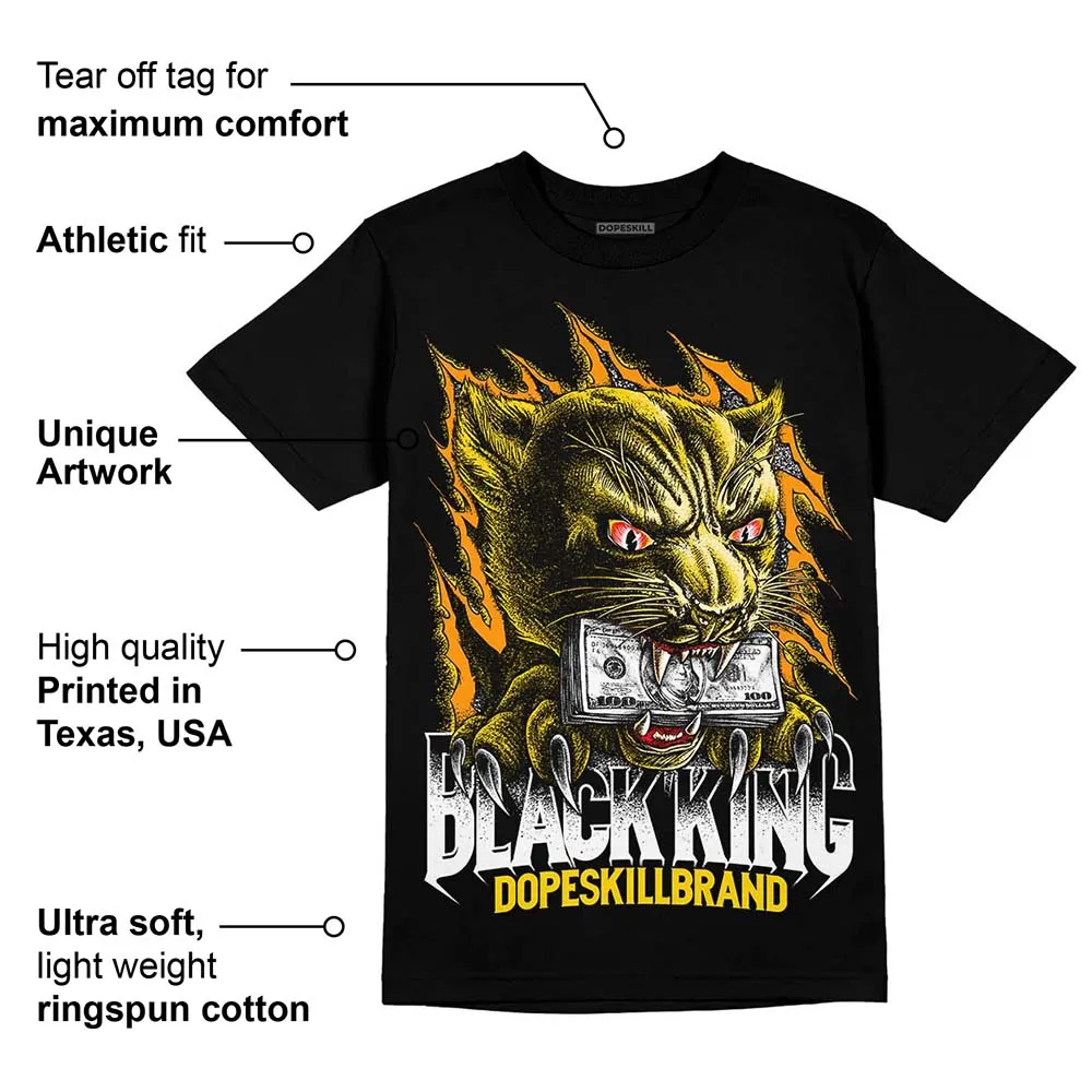 Yellow Ochre 6s DopeSkill T-Shirt Black King Graphic sold by DopeSkill product image thumbnail 3