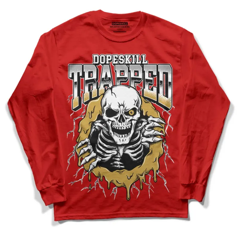 Red Collection DopeSkill Red Long Sleeve T-Shirt Trapped Halloween Graphic sold by DopeSkill