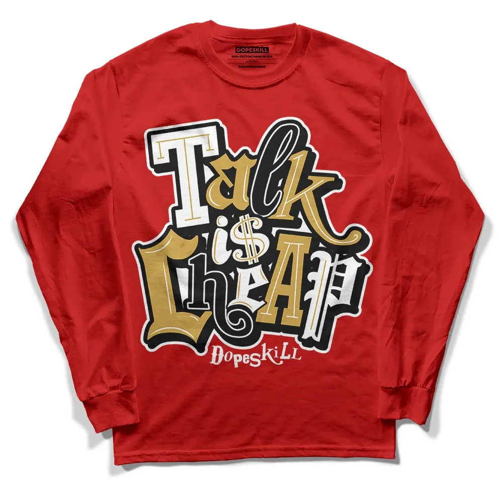 Red Collection DopeSkill Red Long Sleeve T-Shirt Talk Is Chip Graphic sold by DopeSkill