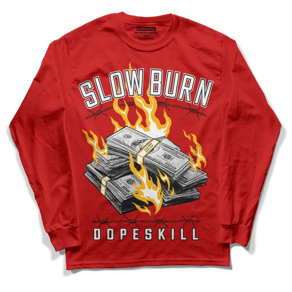 Red Collection DopeSkill Red Long Sleeve T-Shirt Slow Burn Graphic sold by DopeSkill