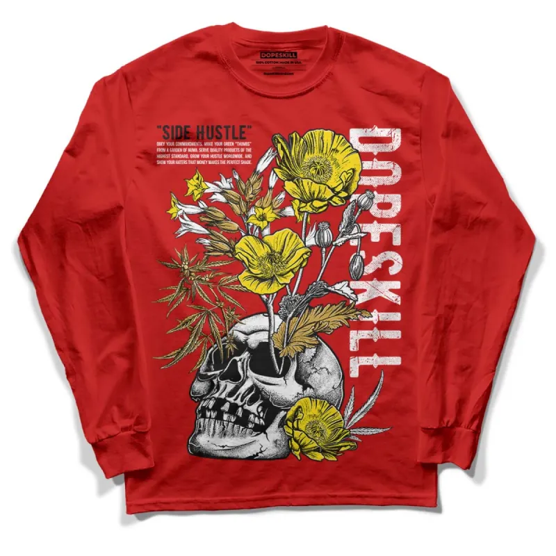 Red Collection DopeSkill Red Long Sleeve T-Shirt Side Hustle Graphic sold by DopeSkill