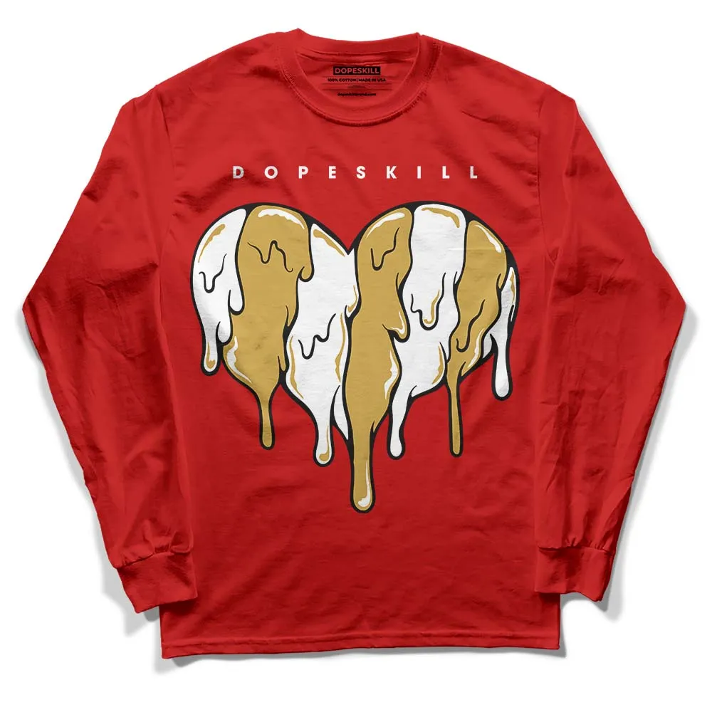 Red Collection DopeSkill Red Long Sleeve T-Shirt Slime Drip Heart Graphic sold by DopeSkill