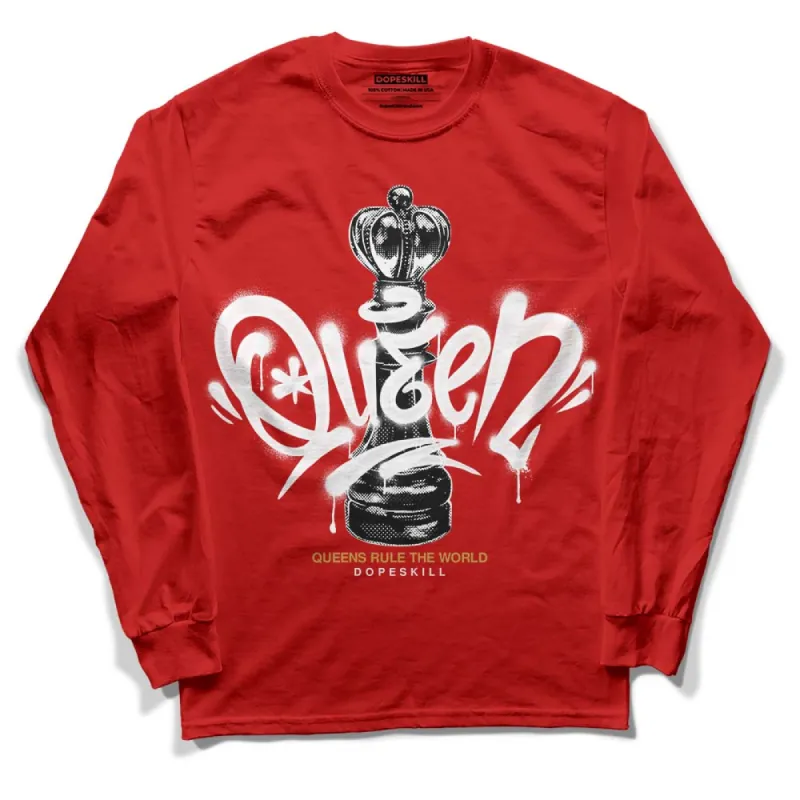 Red Collection DopeSkill Red Long Sleeve T-Shirt Queen Chess Graphic sold by DopeSkill
