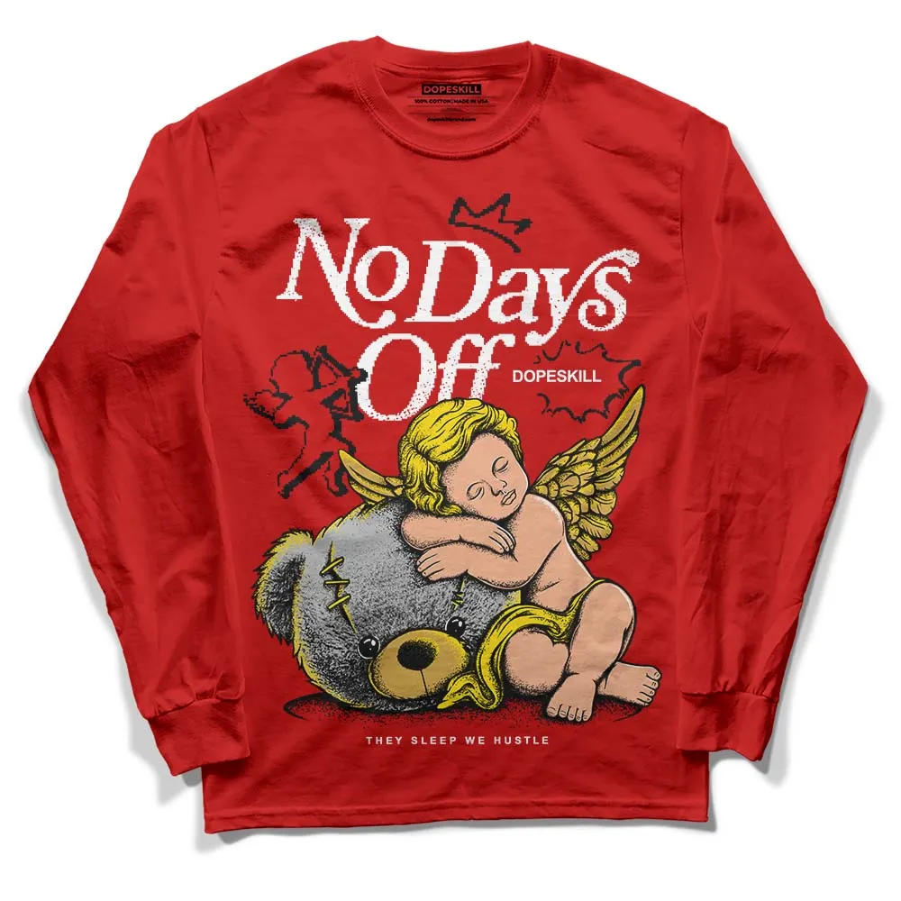 Red Collection DopeSkill Red Long Sleeve T-Shirt New No Days Off Graphic sold by DopeSkill