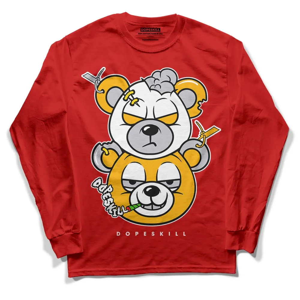 Red Collection DopeSkill Red Long Sleeve T-Shirt New Double Bear Graphic sold by DopeSkill