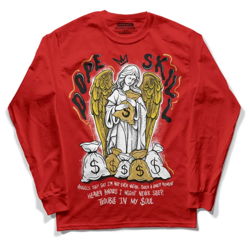 Red Collection DopeSkill Red Long Sleeve T-Shirt Angels Graphic sold by DopeSkill