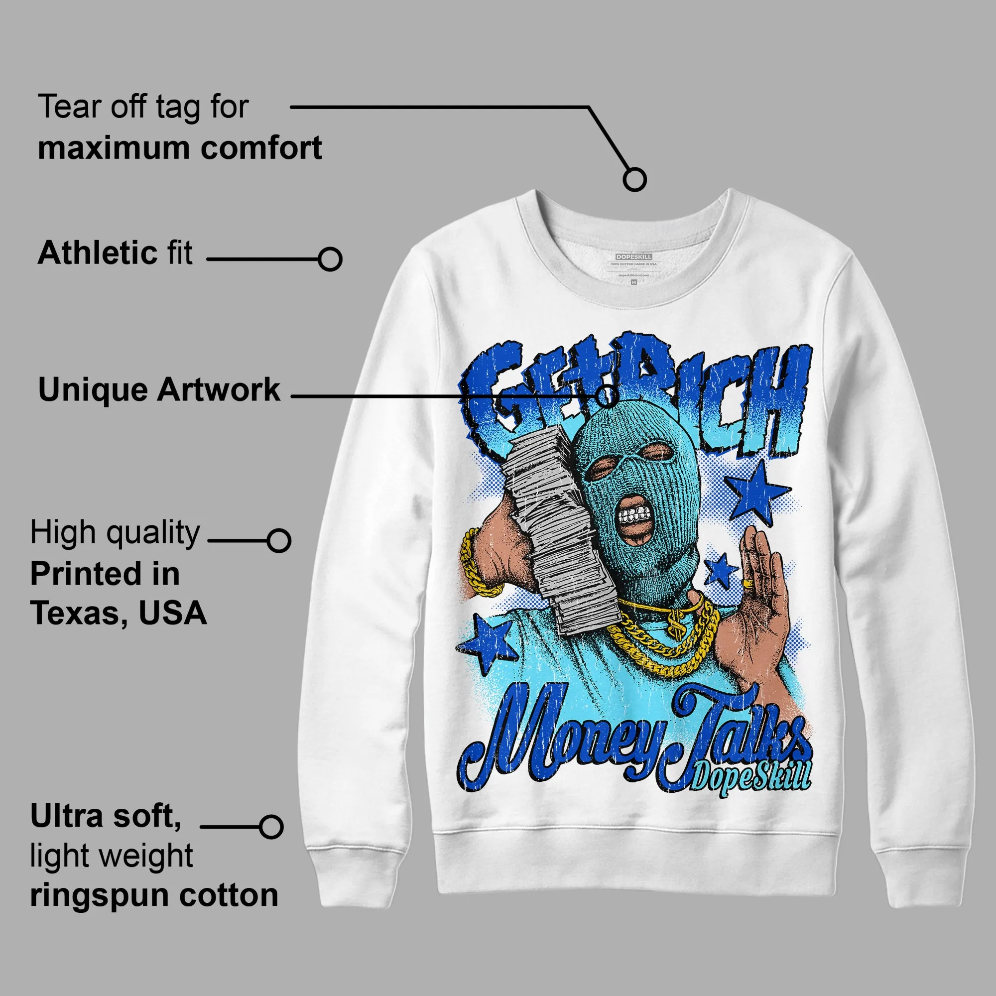 SB Dunk Argon DopeSkill Sweatshirt Get Rich Graphic sold by DopeSkill product image thumbnail 3