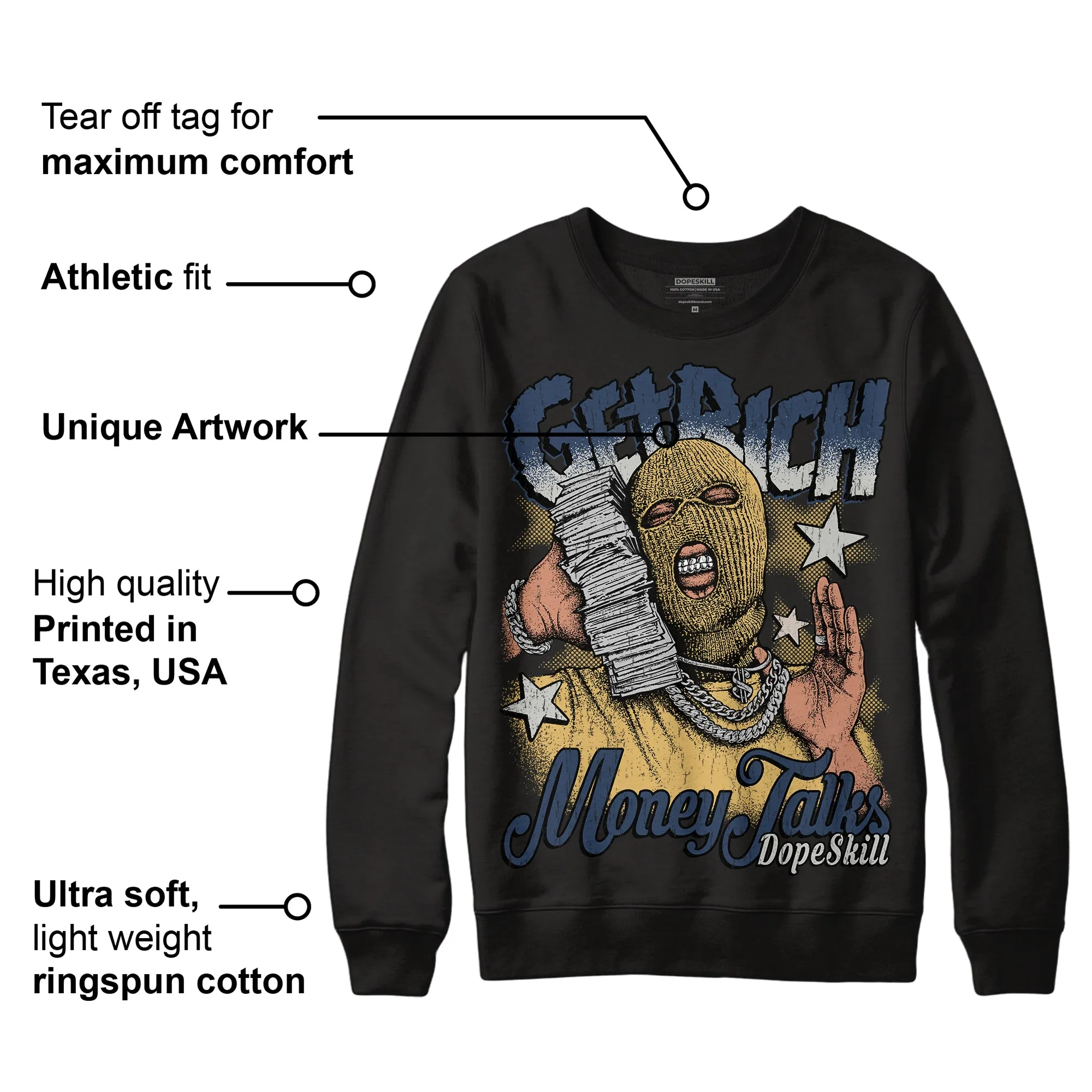 Dawn Photon Dust 5s DopeSkill Sweatshirt Get Rich Graphic sold by DopeSkill product image thumbnail 3