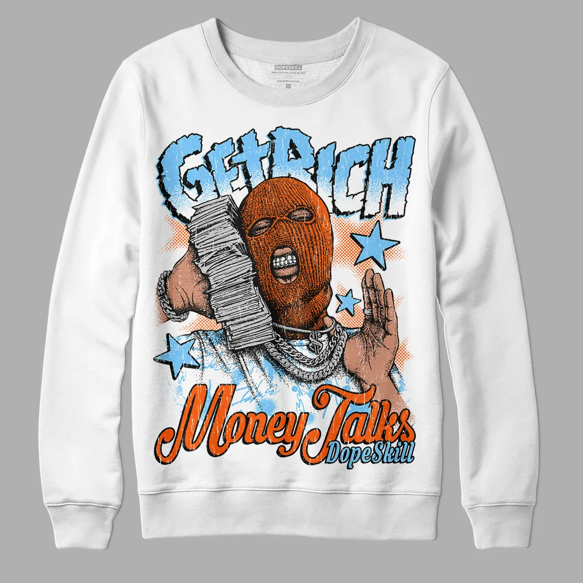 Dunk Low Futura University Blue DopeSkill Sweatshirt Get Rich Graphic sold by DopeSkill