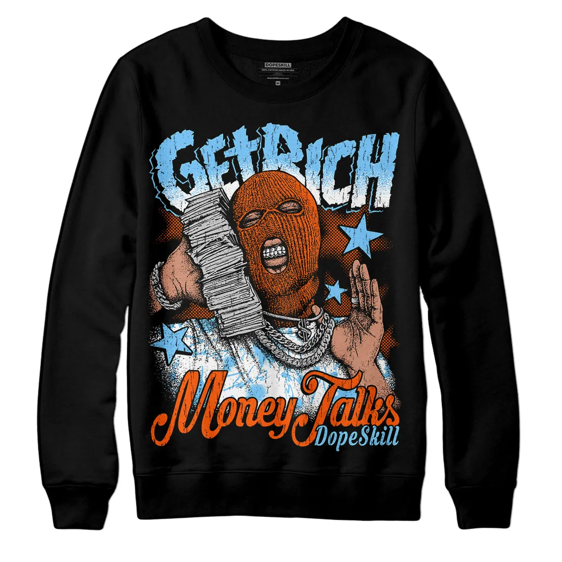 Dunk Low Futura University Blue DopeSkill Sweatshirt Get Rich Graphic sold by DopeSkill product image thumbnail 2