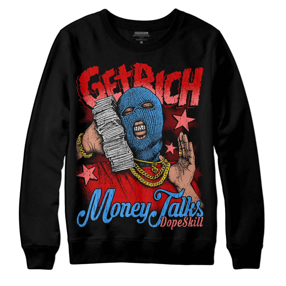 Black Toe 1s DopeSkill Sweatshirt Get Rich Graphic sold by DopeSkill product image thumbnail 2