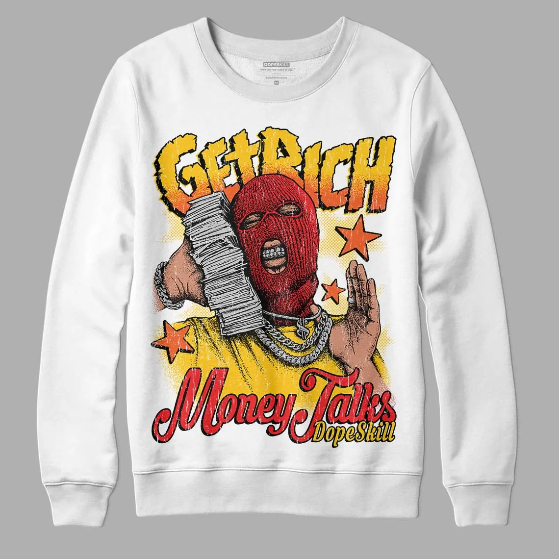 Yellow Collection DopeSkill Sweatshirt Get Rich Graphic sold by DopeSkill product image thumbnail 2