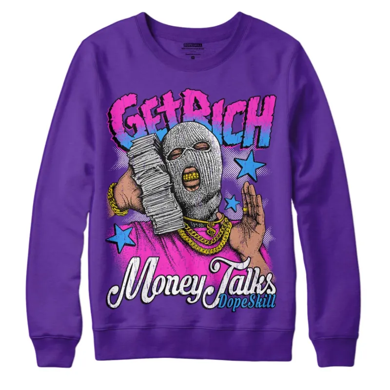 PURPLE Collection DopeSkill Purple Sweatshirt Get Rich Graphic sold by DopeSkill