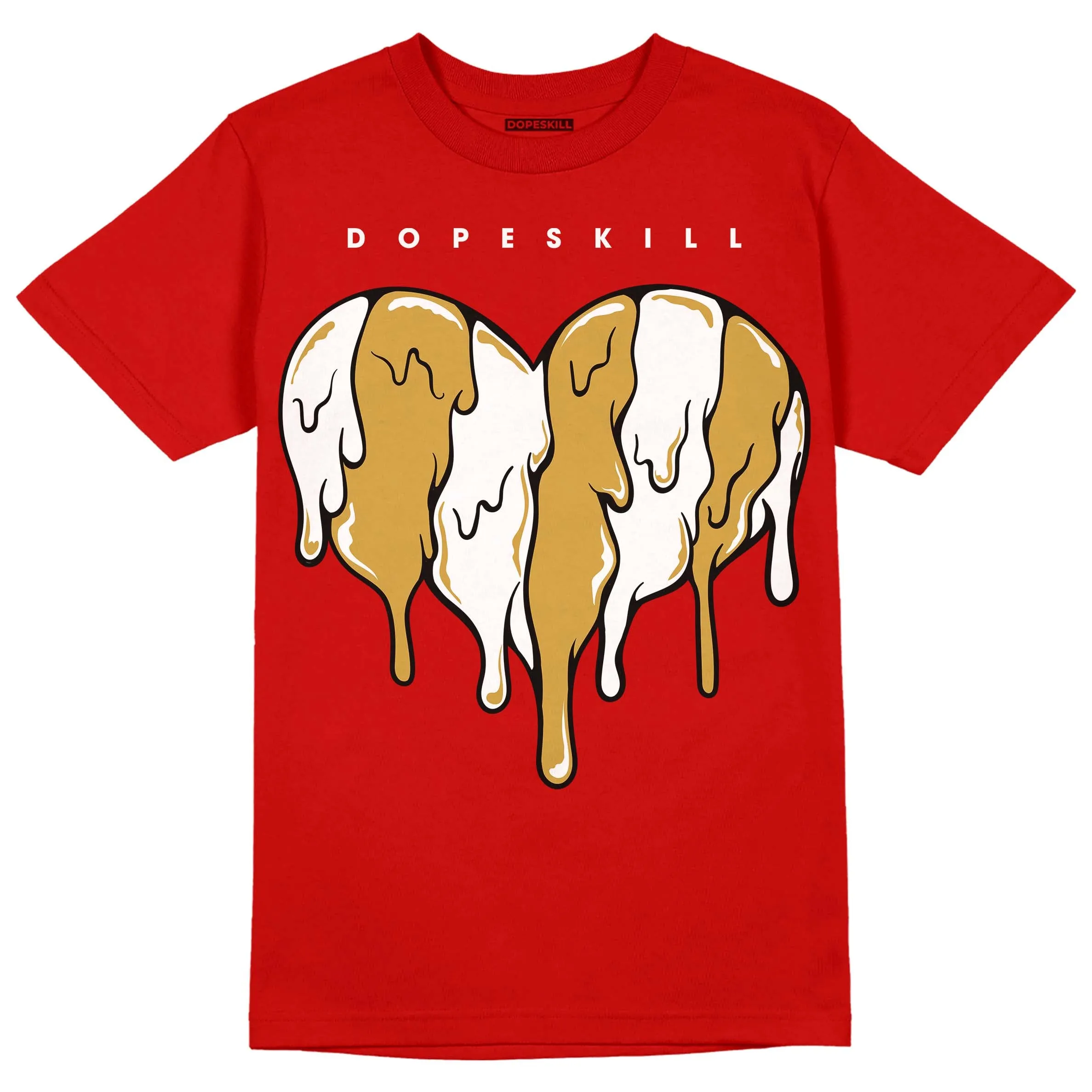 Red Collection DopeSkill Red T-shirt Slime Drip Heart Graphic sold by DopeSkill