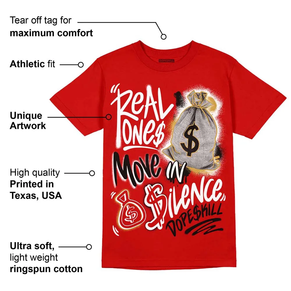Red Collection DopeSkill Red T-shirt Real Ones Move In Silence Graphic sold by DopeSkill product image thumbnail 2
