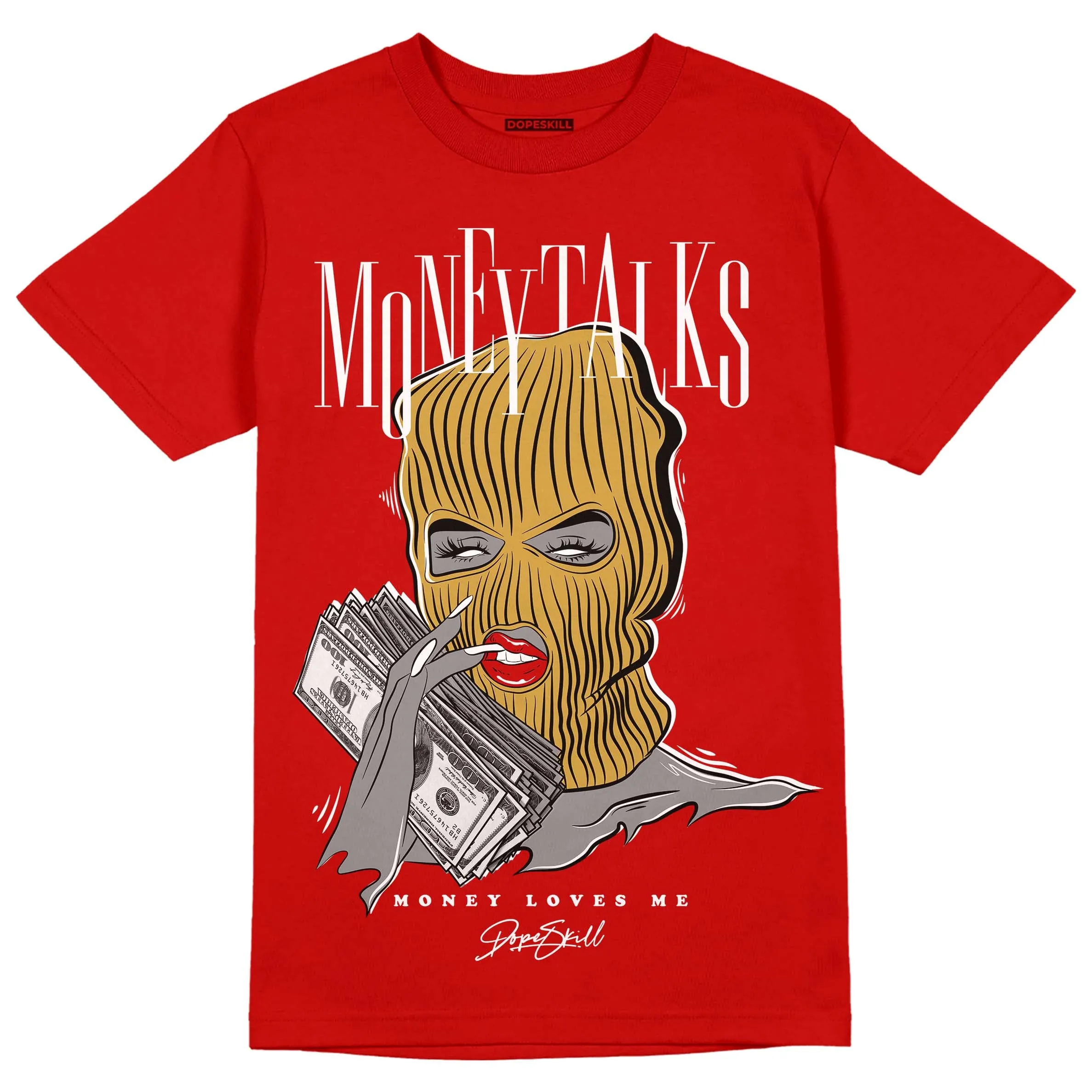 Red Collection DopeSkill Red T-shirt Money Talks Graphic sold by DopeSkill
