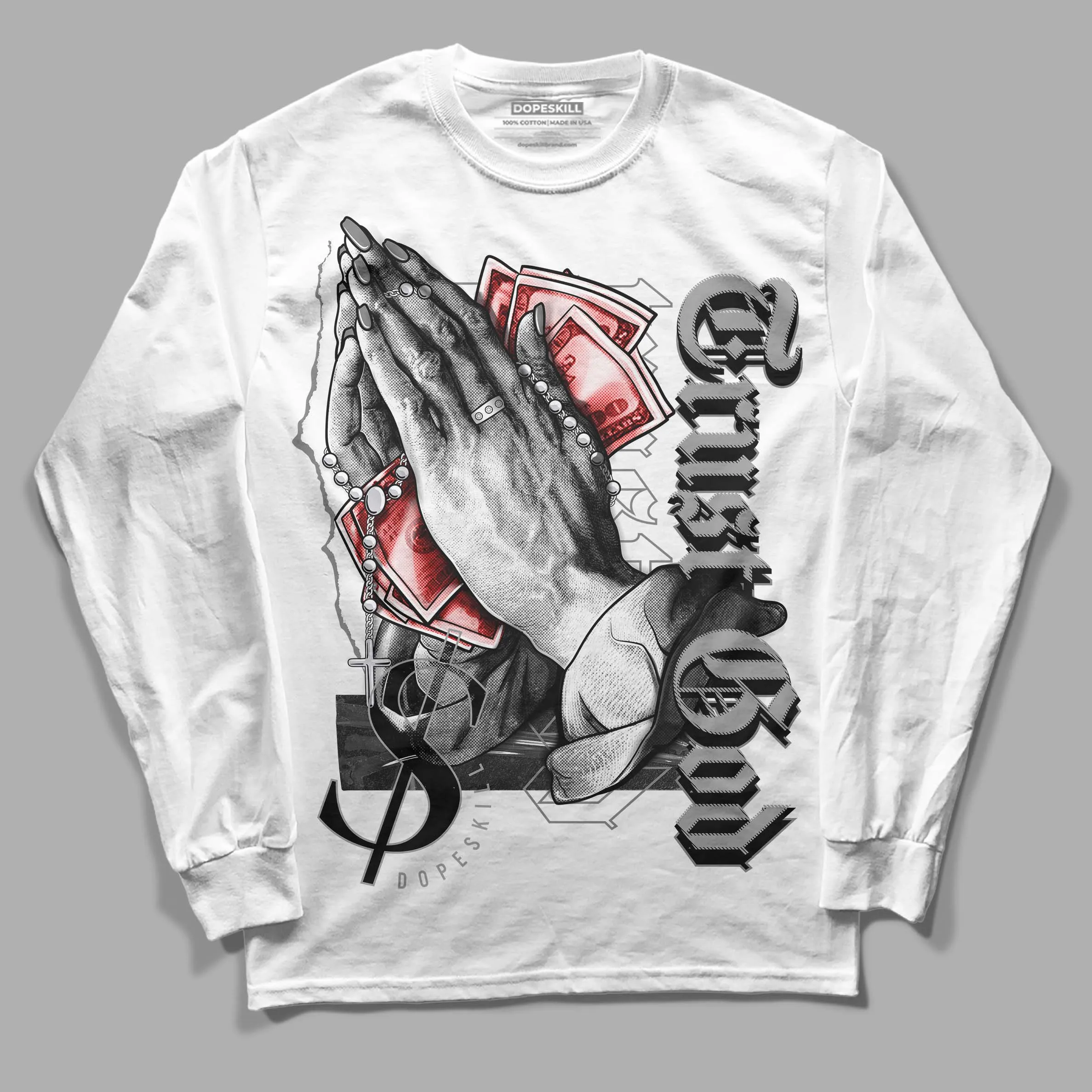 Grey Collection DopeSkill Long Sleeve T-Shirt Trust God Graphic sold by DopeSkill