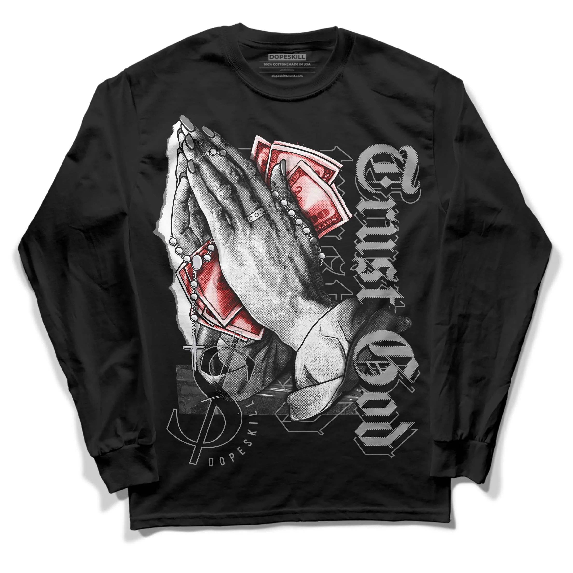 Grey Collection DopeSkill Long Sleeve T-Shirt Trust God Graphic sold by DopeSkill product image thumbnail 2
