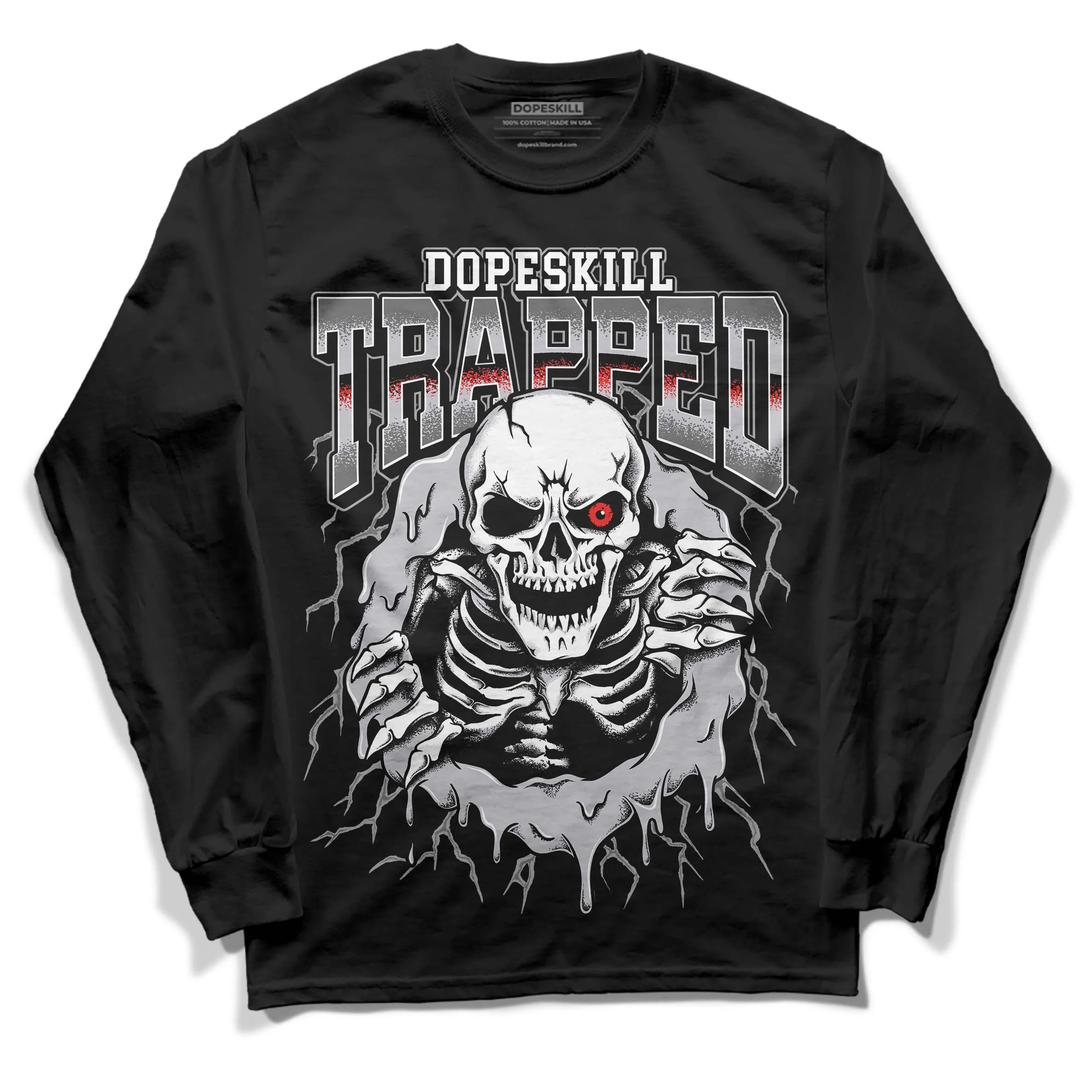Grey Collection DopeSkill Long Sleeve T-Shirt Trapped Halloween Graphic sold by DopeSkill product image thumbnail 2