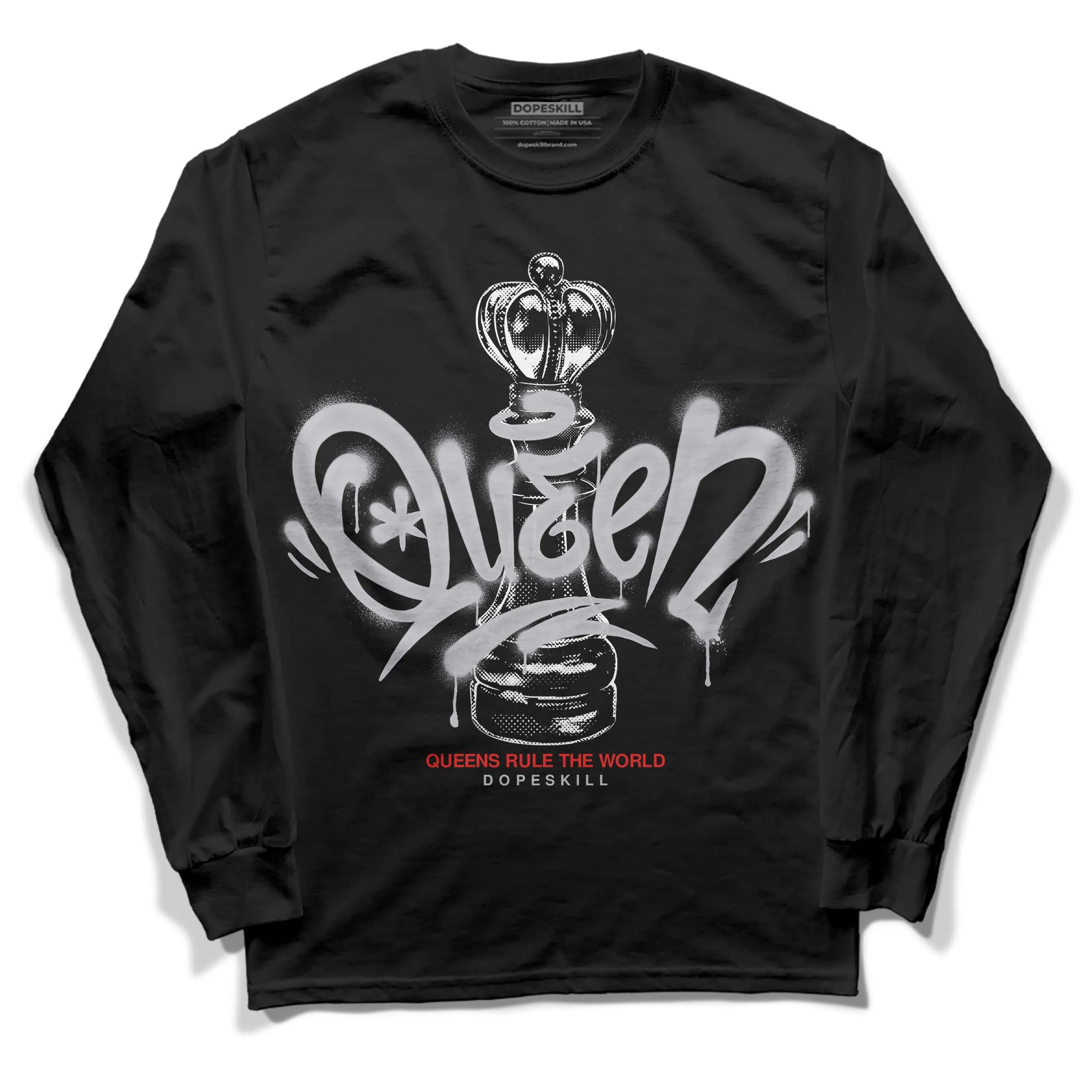 Grey Collection DopeSkill Long Sleeve T-Shirt Queen Chess Graphic sold by DopeSkill product image thumbnail 2