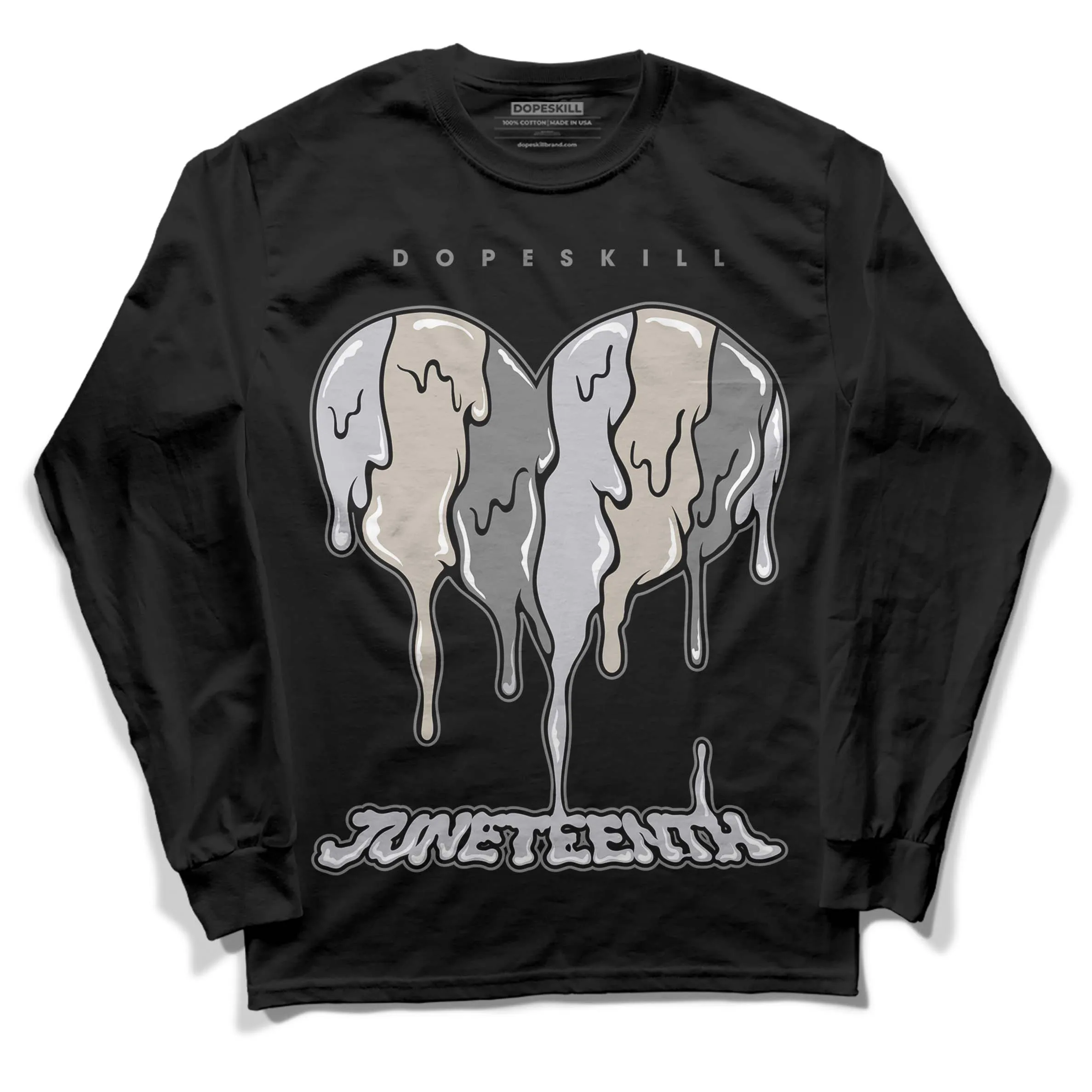 Grey Collection DopeSkill Long Sleeve T-Shirt Juneteenth Heart Graphic sold by DopeSkill product image thumbnail 2